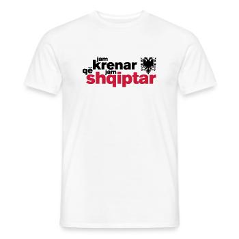 Krenar qe jam Shqiptar - Men's T-Shirt - white - Front - AI Model Male 178 dark (178cm)