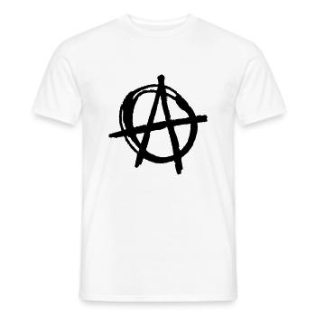 Anarchy - Männer T-Shirt - Weiß - Vorne - AI Model Male 178 dark (178cm)