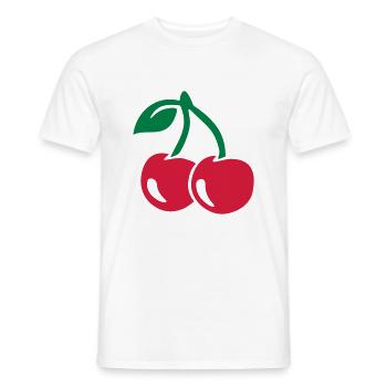 Cherry - Men's T-Shirt - white - Front - AI Model Male 178 dark (178cm)