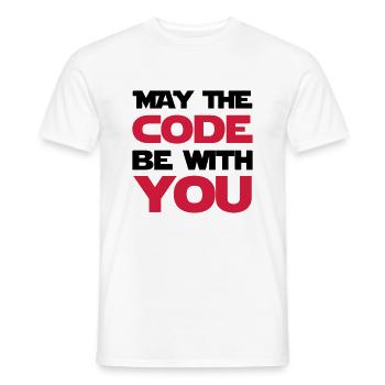 Computer / Developer / Geek / Code / Funny - Men's T-Shirt - white - Front - AI Model Male 178 dark (178cm)
