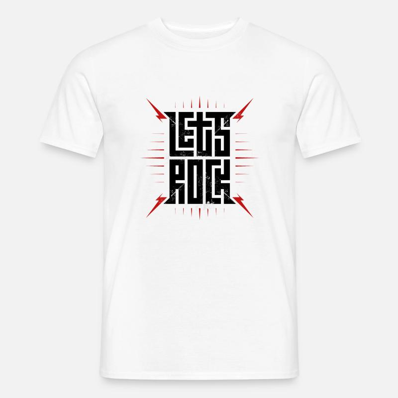 Let's Rock - Männer T-Shirt - Weiß