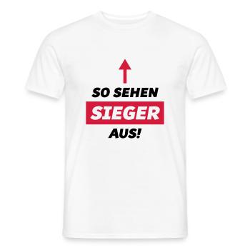 so sehen sieger aus design - Männer T-Shirt - Weiß - Vorne - AI Model Male 178 dark (178cm)