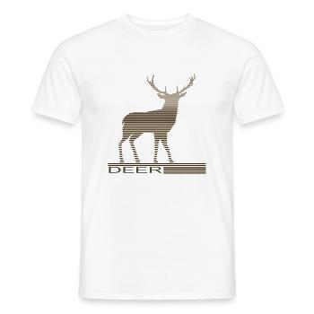 Hirsch - Männer T-Shirt - Weiß - Vorne - AI Model Male 178 dark (178cm)