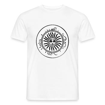 Sun Moon Mosaic Astrology mystical symbol 9 - Men's T-Shirt - white - Front - AI Model Male 178 dark (178cm)