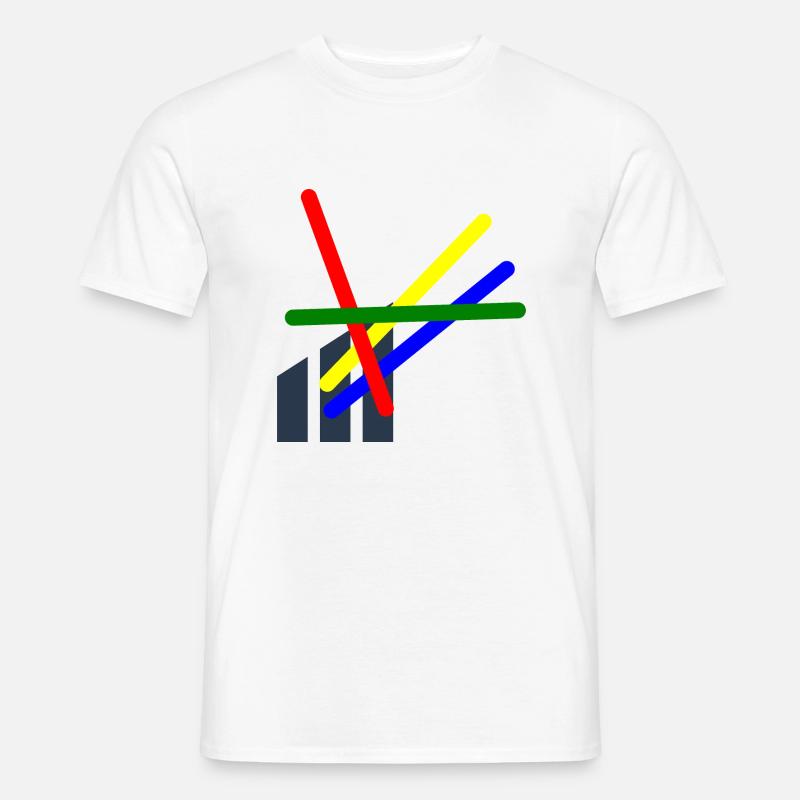 modern und abstrakt - Männer T-Shirt - Weiß