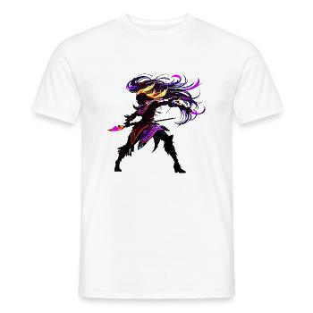 Warrior woman - Men's T-Shirt - white - Front - AI Model Male 178 dark (178cm)