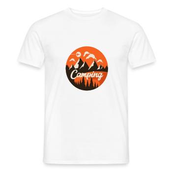 Happy Camping - Men's T-Shirt - white - Front - AI Model Male 178 dark (178cm)