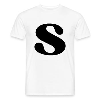 Buchstabe s - Männer T-Shirt - Weiß - Vorne - AI Model Male 178 dark (178cm)