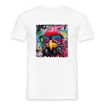 Hahn & Henne Bauern & Landwirt Design - Männer T-Shirt - Weiß - Vorne - AI Model Male 178 dark (178cm)