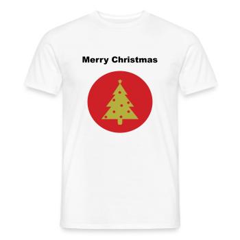 Merry Christmas Tshirt - Men's T-Shirt - white - Front - AI Model Male 178 dark (178cm)