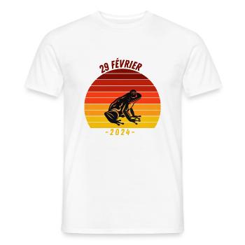 l'année bissextile 2024. - T-shirt homme - blanc - Devant - AI Model Male 178 dark (178cm)
