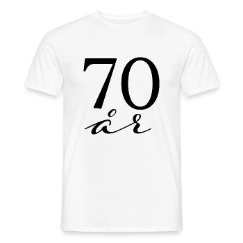 70 ans - T-shirt homme - blanc - Devant - AI Model Male 178 dark (178cm)