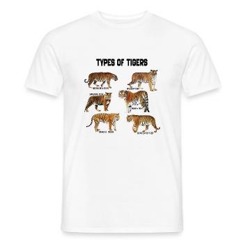 Arten von Tigern - Tiger Familienrassen - Männer T-Shirt - Weiß - Vorne - AI Model Male 178 dark (178cm)