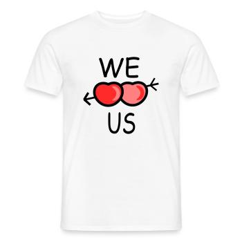 We love us - Men's T-Shirt - white - Front - AI Model Male 178 dark (178cm)