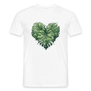 Monstera Heart Leaf Plants Variegata Love Plant - Men's T-Shirt - white - Front - AI Model Male 178 dark (178cm)