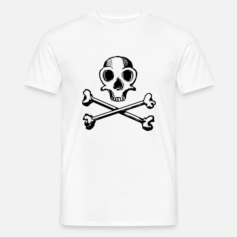 Skull and Bones 1c - Männer T-Shirt - Weiß