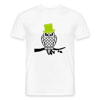 owl sir - Männer T-Shirt - Weiß - Vorne - AI Model Male 178 dark (178cm)