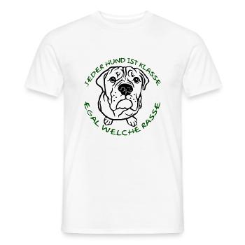 Tous les chiens sont géniaux - Bulldog - T-shirt homme - blanc - Devant - AI Model Male 178 dark (178cm)