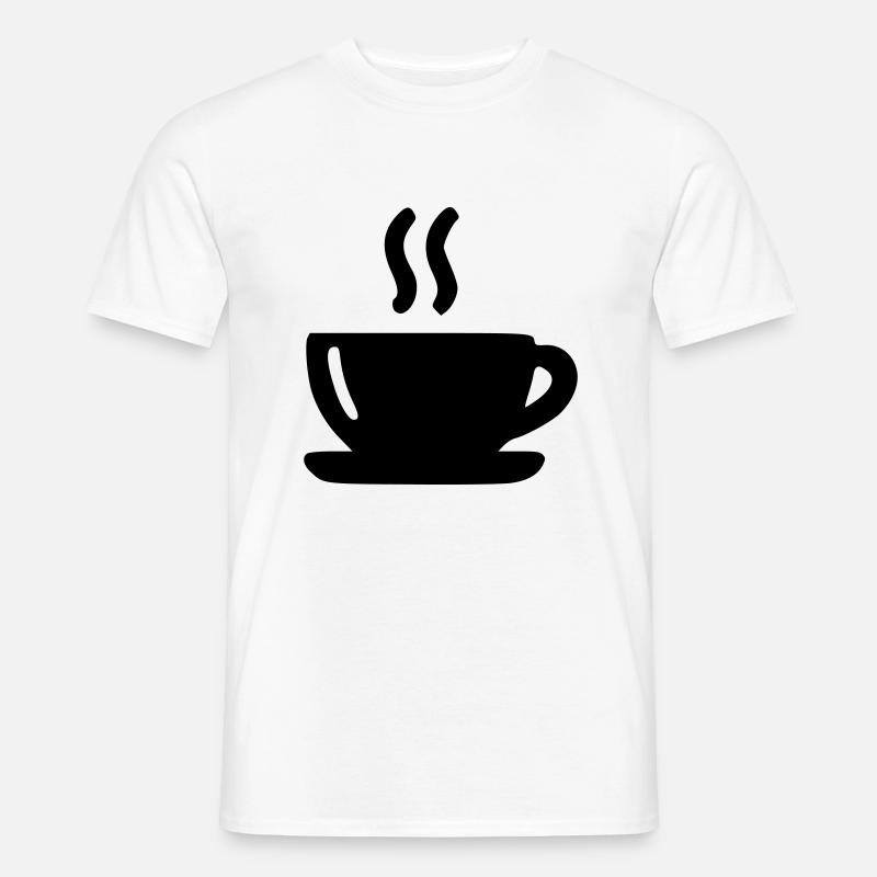 Kaffeebecher - Männer T-Shirt - Weiß