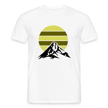 mountains mountains - Men's T-Shirt - white - Front - AI Model Male 178 dark (178cm)