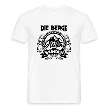 Hiking Hiking Sports Mountains - Men's T-Shirt - white - Front - AI Model Male 178 dark (178cm)
