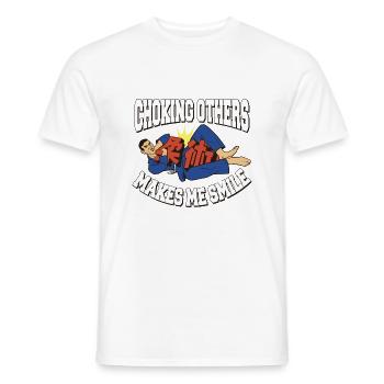 Jiu Jitsu Humor auf der Matte - Männer T-Shirt - Weiß - Vorne - AI Model Male 178 dark (178cm)
