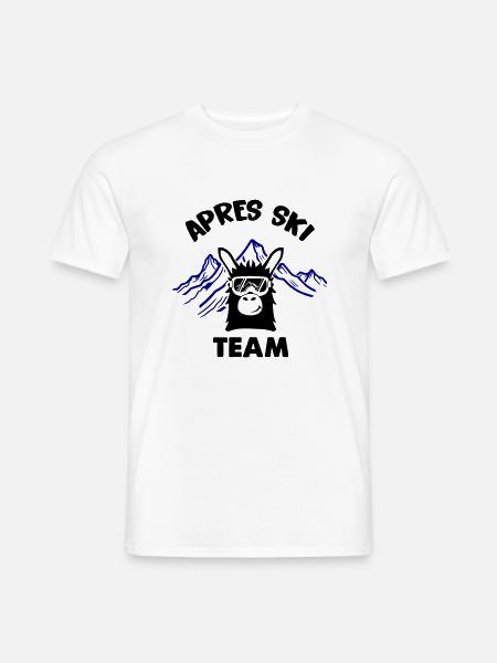 Zespół après-ski Lama 01 - T-shirt męski - biały