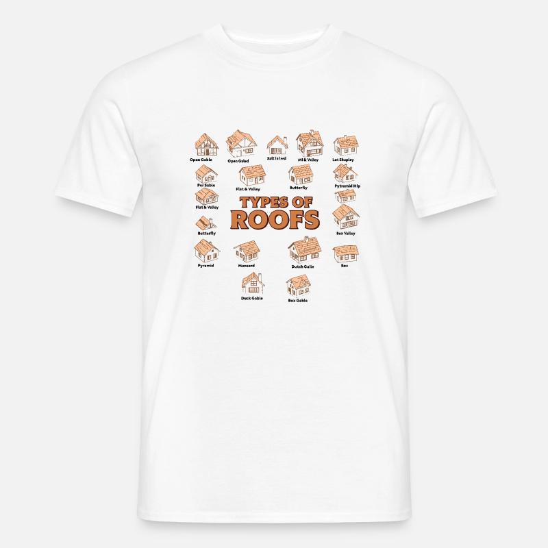 Arten von Dächern Dacharchitekturstile - Männer T-Shirt - Weiß