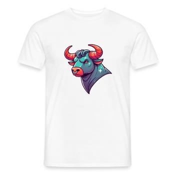 stier cartoon - Männer T-Shirt - Weiß - Vorne - AI Model Male 178 dark (178cm)