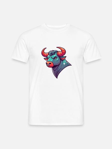 Taurus Cartoon - Men's T-Shirt - white