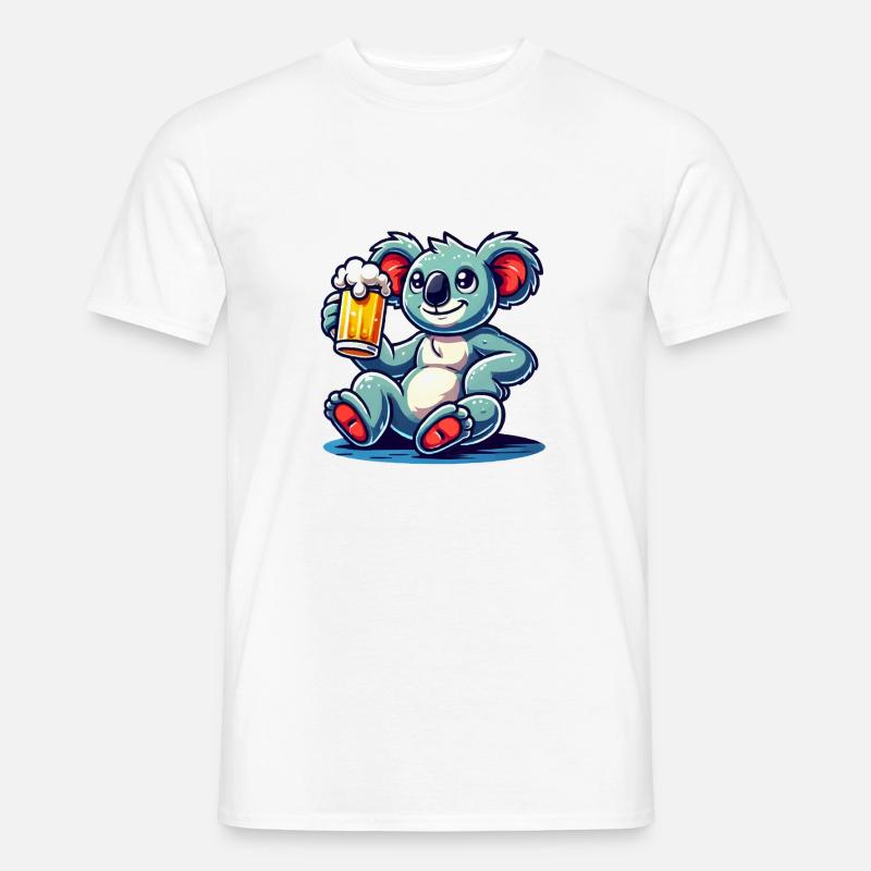 Koala Bear Beer Comic - Men's T-shirt - white