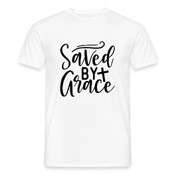 Saved by grace - Männer T-Shirt - Weiß - Vorne - AI Model Male 178 dark (178cm)