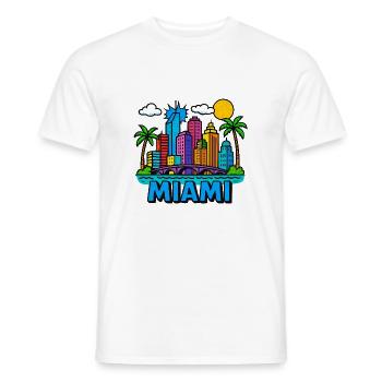 Miami - T-shirt homme - blanc - Devant - AI Model Male 178 dark (178cm)