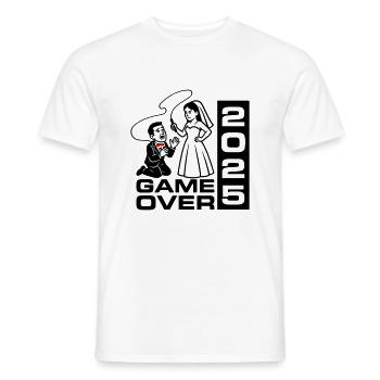 Wedding Game Over 2025 - Men's T-Shirt - white - Front - AI Model Male 178 dark (178cm)