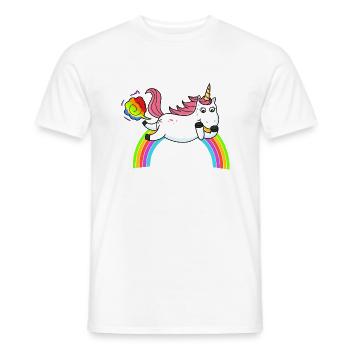 Pétard Licorne Rainbow1 - T-shirt homme - blanc - Devant - AI Model Male 178 dark (178cm)