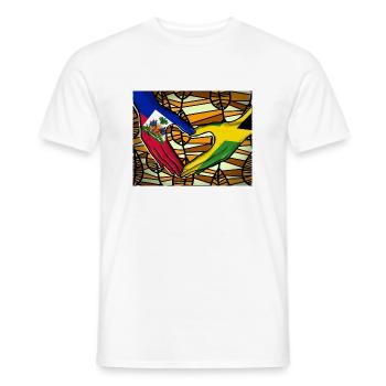 Haiti Haitian Jamaica Combination I Gift - Men's T-Shirt - white - Front - AI Model Male 178 dark (178cm)