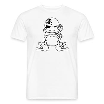 pirat seeraeuber kapitaen matrose saebel ueberfall - Männer T-Shirt - Weiß - Vorne - AI Model Male 178 dark (178cm)