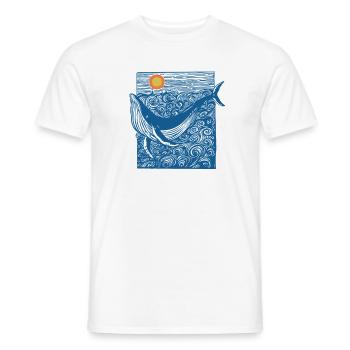 Ozean Wal Doodle - Männer T-Shirt - Weiß - Vorne - AI Model Male 178 dark (178cm)