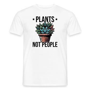 Plants Not People - Männer T-Shirt - Weiß - Vorne - AI Model Male 178 dark (178cm)
