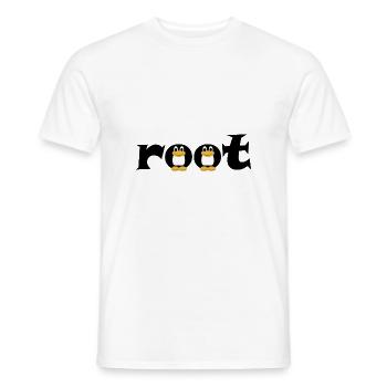 root - Shirt pour les administrateurs Linux - T-shirt homme - blanc - Devant - AI Model Male 178 dark (178cm)