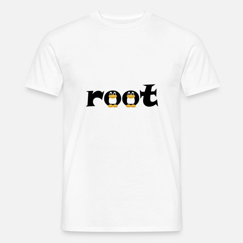 root - Shirt for Linux Admins - Männer T-Shirt - Weiß