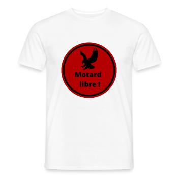 logo motard aigle - T-shirt homme - blanc - Devant - AI Model Male 178 dark (178cm)