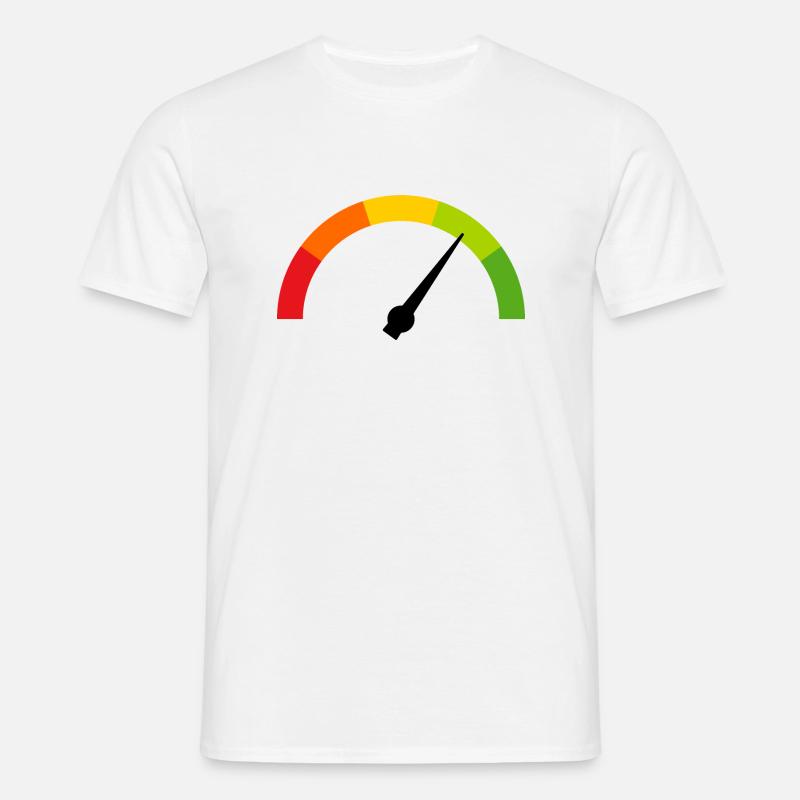 Anzeige oder Tacho - Männer T-Shirt - Weiß