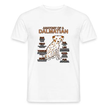 Anatomie d'un cadeau de chien Dalmatien Dalmatien - T-shirt homme - blanc - Devant - AI Model Male 178 dark (178cm)