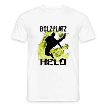 Bolzplatz Held Fussball designe kicker geschenk - Männer T-Shirt - Weiß - Vorne - AI Model Male 178 dark (178cm)