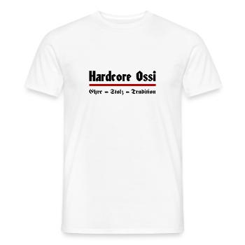 Harter Ossi - Ostdeutscher Ostdeutschland DDR BRD - Männer T-Shirt - Weiß - Vorne - AI Model Male 178 dark (178cm)
