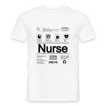 Infirmière infirmière - T-shirt homme - blanc - Devant - AI Model Male 178 dark (178cm)