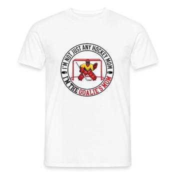 Je ne suis pas juste tout le hockey Maman Je suis La Mère du Gardien - T-shirt homme - blanc - Devant - AI Model Male 178 dark (178cm)