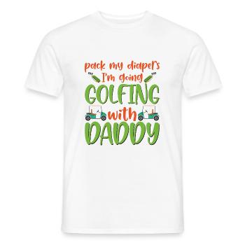 Pack My Diapers I’m Going Golfing With Daddy Baby - T-shirt homme - blanc - Devant - AI Model Male 178 dark (178cm)