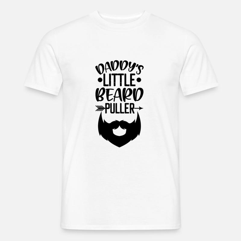 Daddy's Little Beard Puller Onesie - Männer T-Shirt - Weiß
